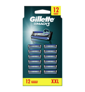 Gillette Mach3 Men’s Razor Blade Refills, 12 Count