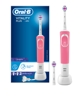Oral-B Vitality Plus 3DWhite Pink Electric Toothbrush Rechargeable 